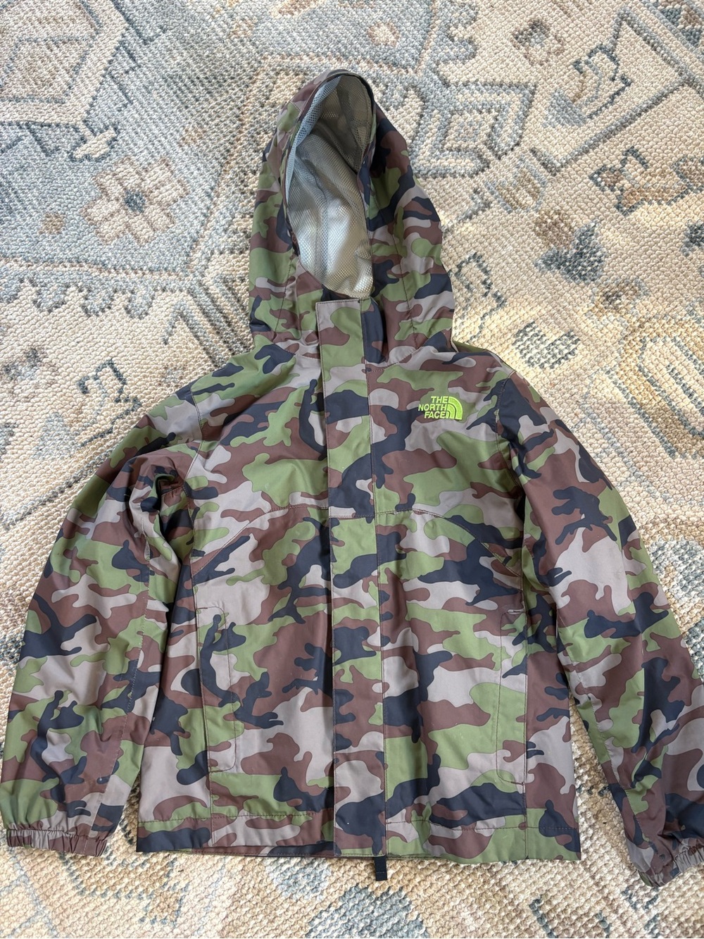 The North Face Kids' Camouflage Hooded Rain Jacket - Small
